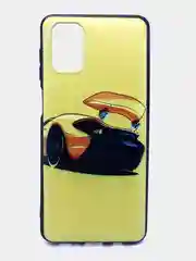 Черный чехол для Samsung (Самсунг) Galaxy M51, силиконовый, с принтом
