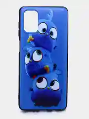 Серый чехол для Samsung (Самсунг) Galaxy M51, силиконовый, с принтом