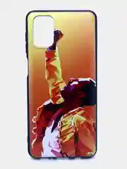 Серый меланж чехол для Samsung (Самсунг) Galaxy M51, силиконовый, с принтом