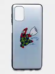 Белый чехол для Samsung (Самсунг) Galaxy M51, силиконовый, с принтом