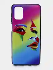 Коричневый чехол для Samsung (Самсунг) Galaxy M51, силиконовый, с принтом
