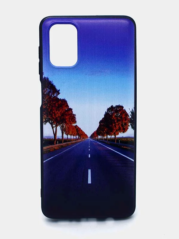 Терракотовый чехол для Samsung (Самсунг) Galaxy M51, силиконовый, с принтом