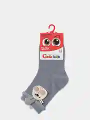Серый детские носки "Мордашки" Conte-kids, р. 14