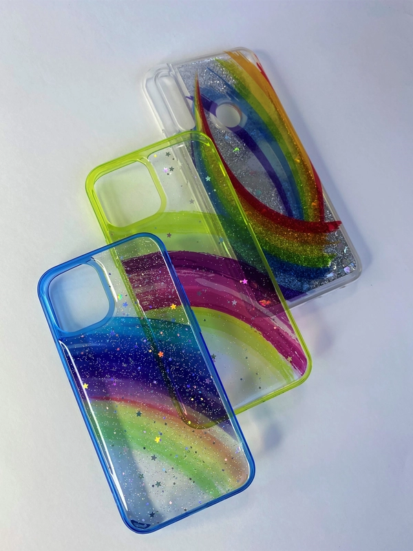Чехол накладка с блестками Apple iPhone 12, 12 Pro, 12 Mini, Honor 9X