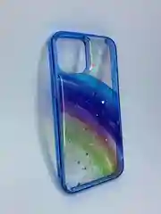 Синий чехол накладка с блестками Apple iPhone 12, 12 Pro, 12 Mini, Honor 9X
