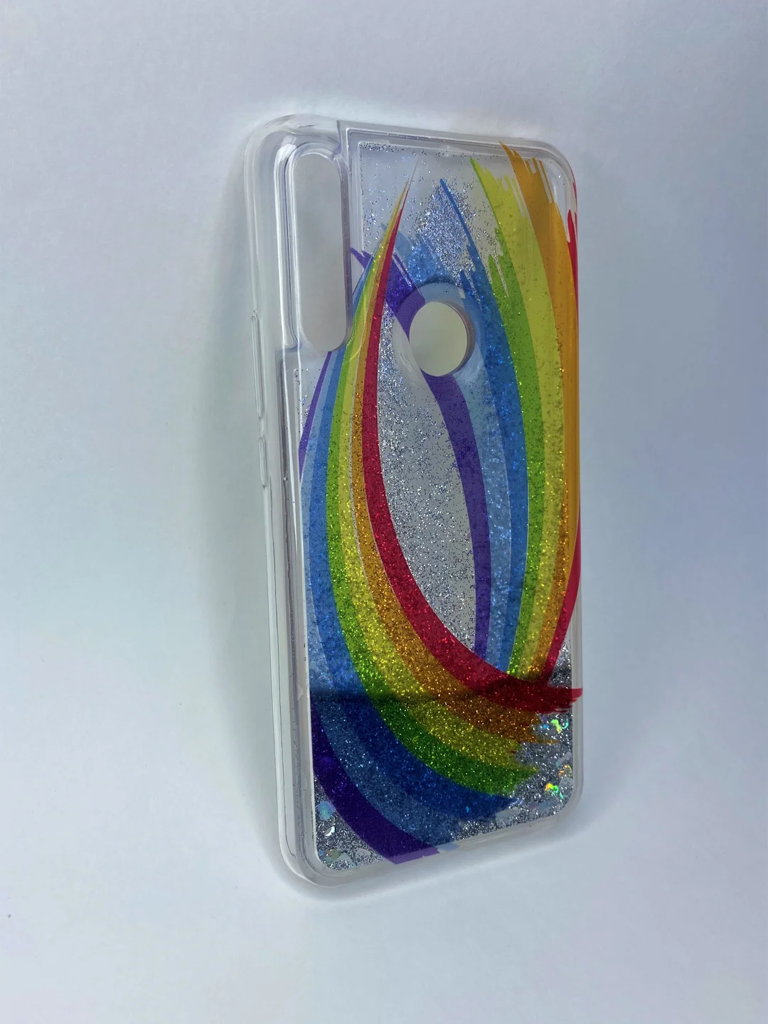 Прозрачный чехол накладка с блестками Apple iPhone 12, 12 Pro, 12 Mini, Honor 9X