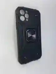 Черный чехол накладка усиленный с попсокетом Apple iPhone 11, 12 Pro