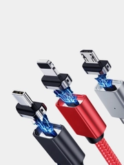 USB кабель для быстрой зарядки и передачи данных Quick charge 3.0+ магнитный коннектор