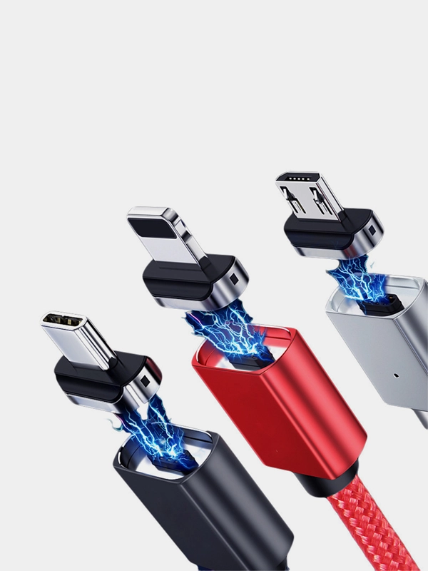 USB кабель для быстрой зарядки и передачи данных Quick charge 3.0+ магнитный коннектор