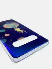 Бирюзовый чехол Samsung Galaxy S10, S10e, S10+ Plus, Галакси С10, С10е, С10+ силиконовый с рисунком