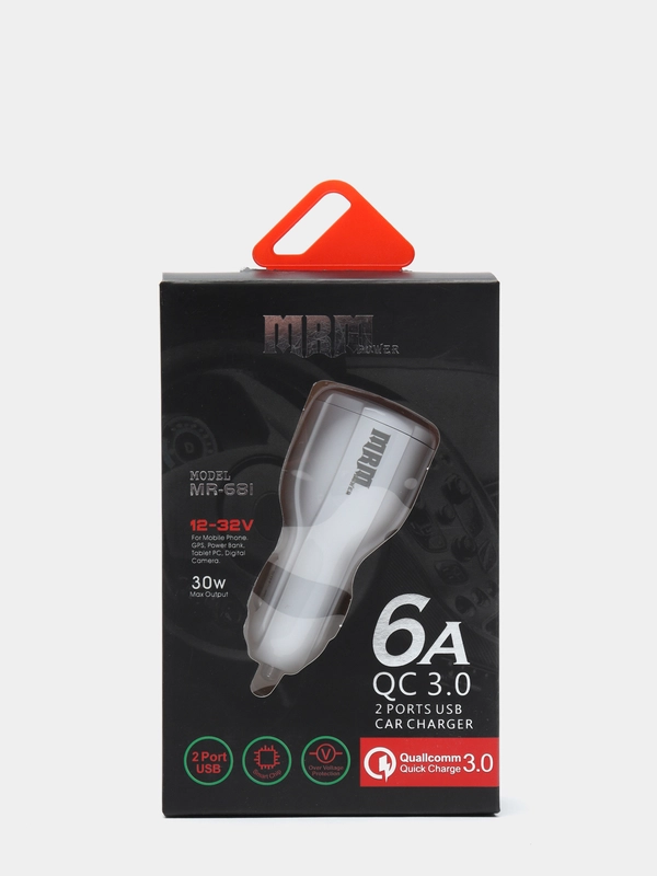 Зарядное устройство MR-681, 30W, 12v-32v, Quallcomm 3.0 Quick Charger. 2USB
