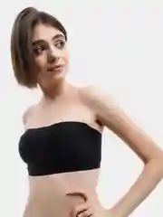 Черный лиф топ без бретелей
