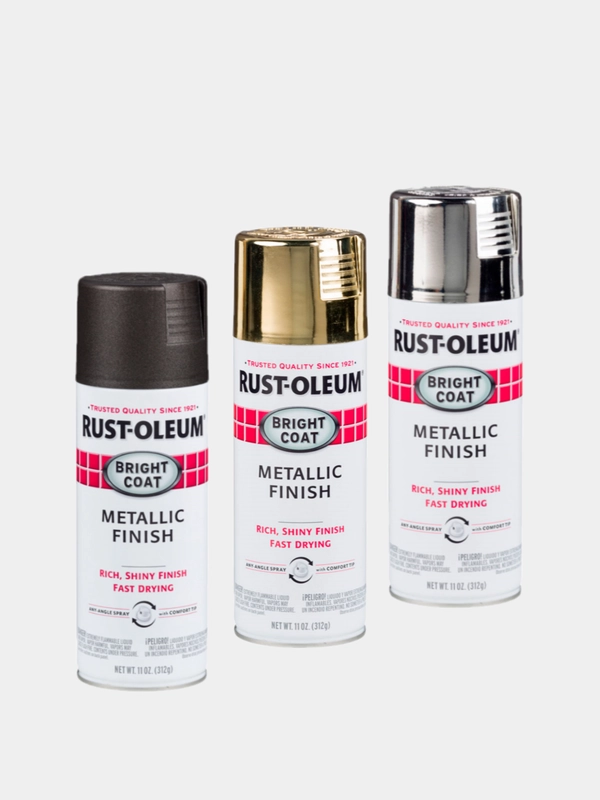 Эмаль с эффектом сияющего металлика, Stops Rust Bright Coat Spray
