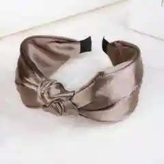 Хаки ободок для волос с узлом
