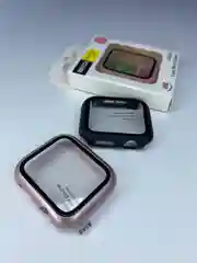 Бампер накладка чехол на корпус часов со стеклом Apple Watch (Эпл вотч) 44 mm 7 цветов