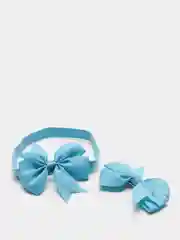 Голубой заколка и повязка-бант