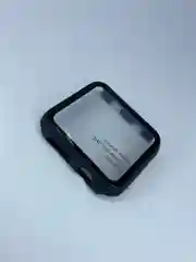 Черный бампер накладка чехол на корпус часов со стеклом Apple Watch (Эпл вотч) 42 mm