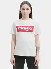 Футболка женская Wrangler Box Logo Tee базовая белая 100% хлопок