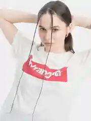 Футболка женская Wrangler Box Logo Tee базовая белая 100% хлопок