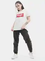 Футболка женская Wrangler Box Logo Tee базовая белая 100% хлопок