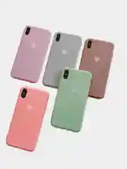 Мятный матовый чехол с сердцем на Apple iphone 11, 11Pro, 11ProMax, XS, XSMax, XR, X, 7/8Plus,7/8