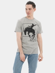 Футболка мужская фирменная Wrangler серая с принтом