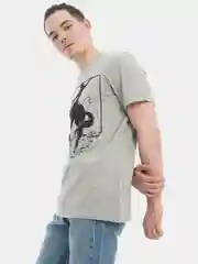 Футболка мужская фирменная Wrangler серая с принтом