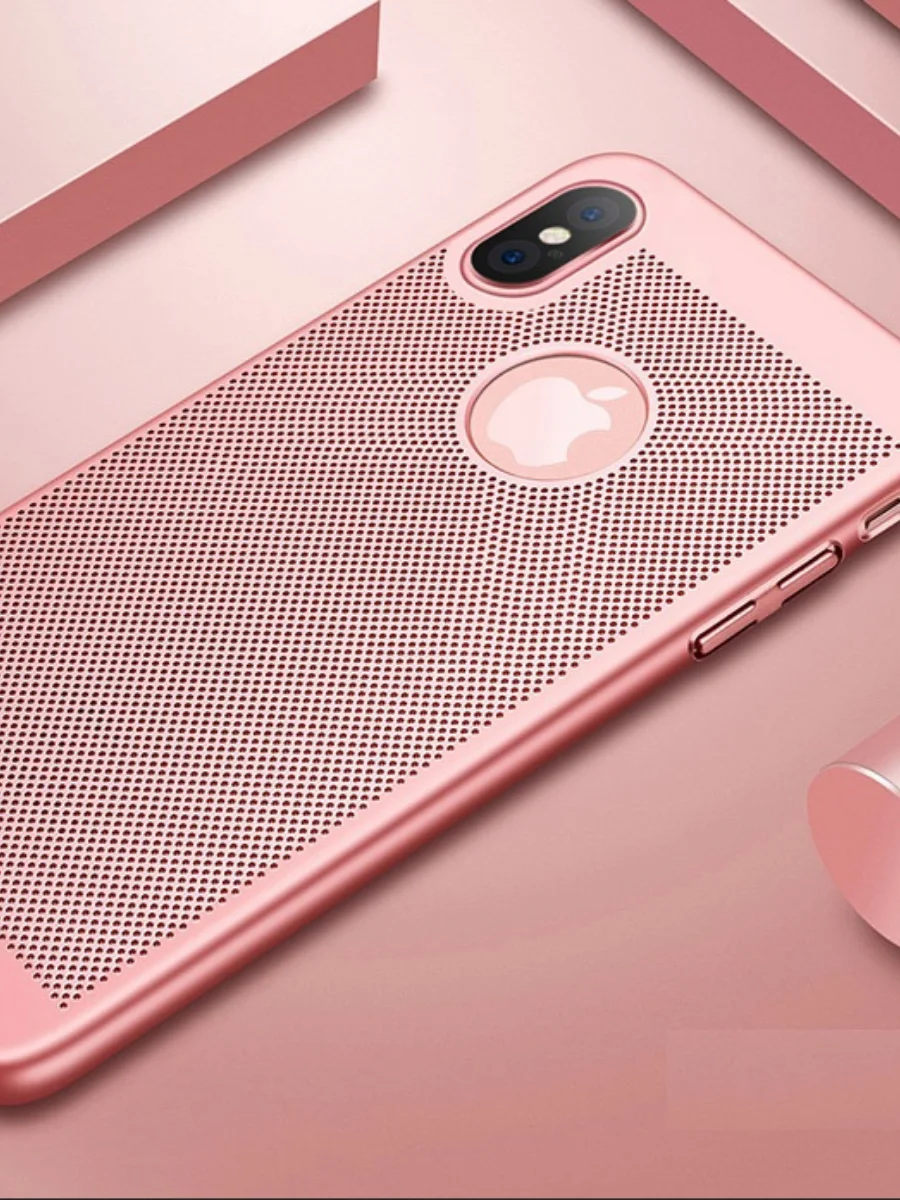 Розовый теплоотталкивающий чехол для iPhone всех моделей