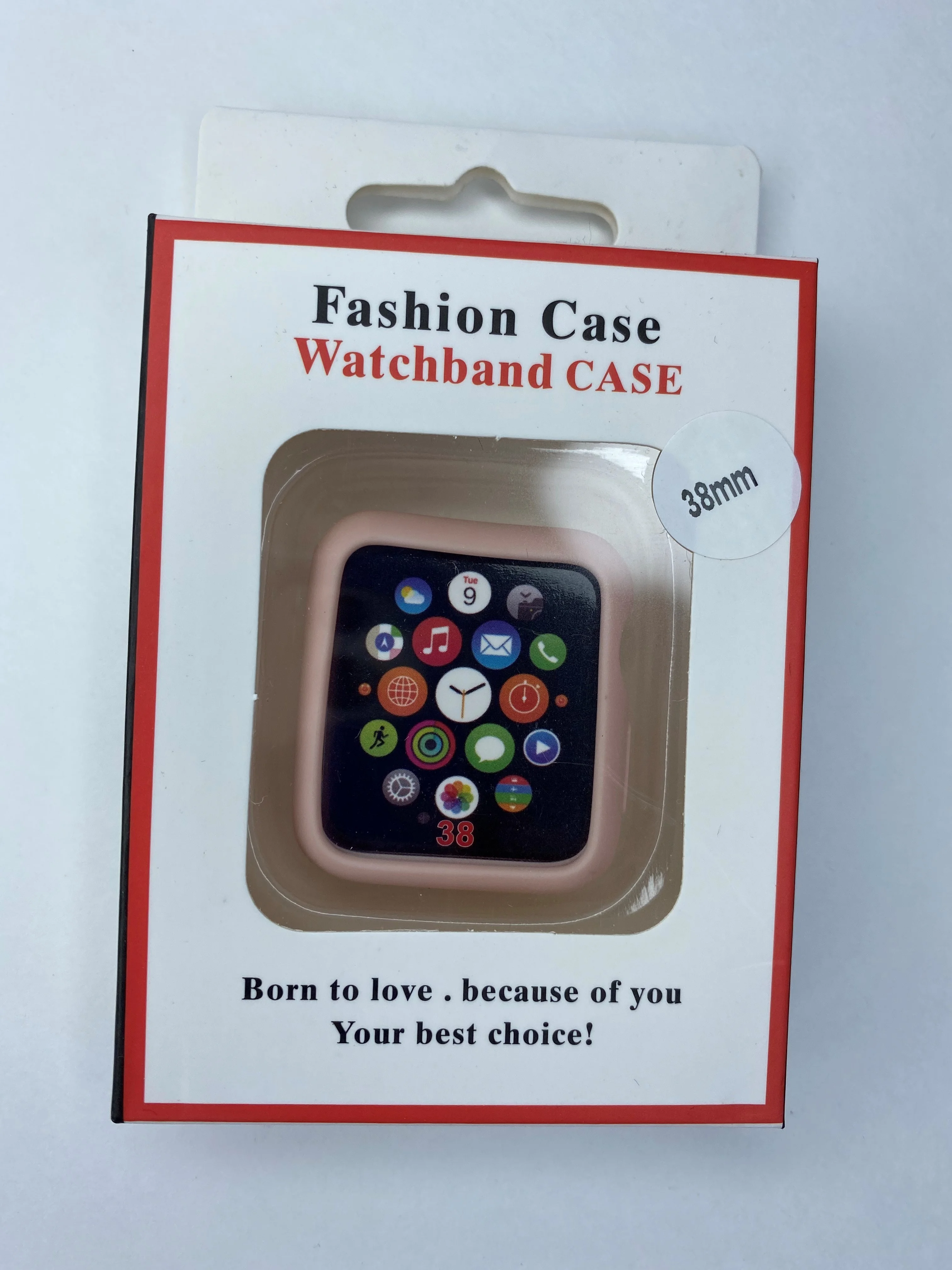 Бежевый силиконовый бампер накладка чехол на корпус часов Apple Watch (Эпл вотч) 38,40,42 mm