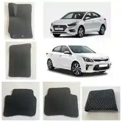 3-D Автомобильные EVA / ЭВА / ЕВА коврики в салон для KIA RIO 4 / HYUNDAI SOLARIS 2