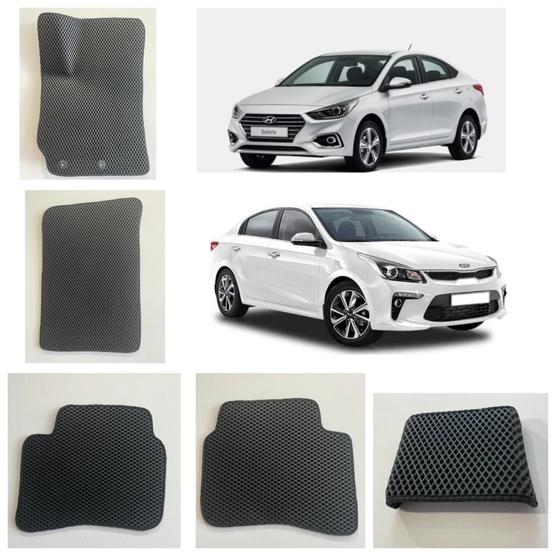 3-D Автомобильные EVA / ЭВА / ЕВА коврики в салон для KIA RIO 4 / HYUNDAI SOLARIS 2