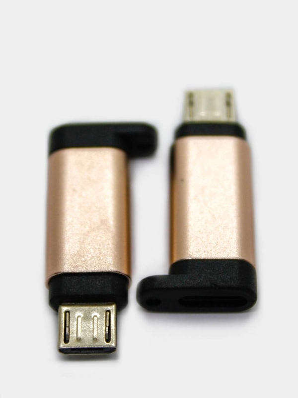 Адаптер Lightning - Micro, T2 J0021, золотой