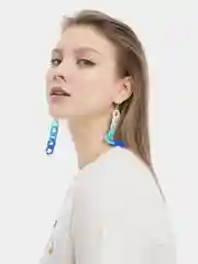 Серьги в виде цепи