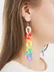Серьги в виде цепи