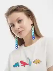 Синий серьги в виде цепи