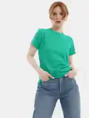 Зеленый футболка женская