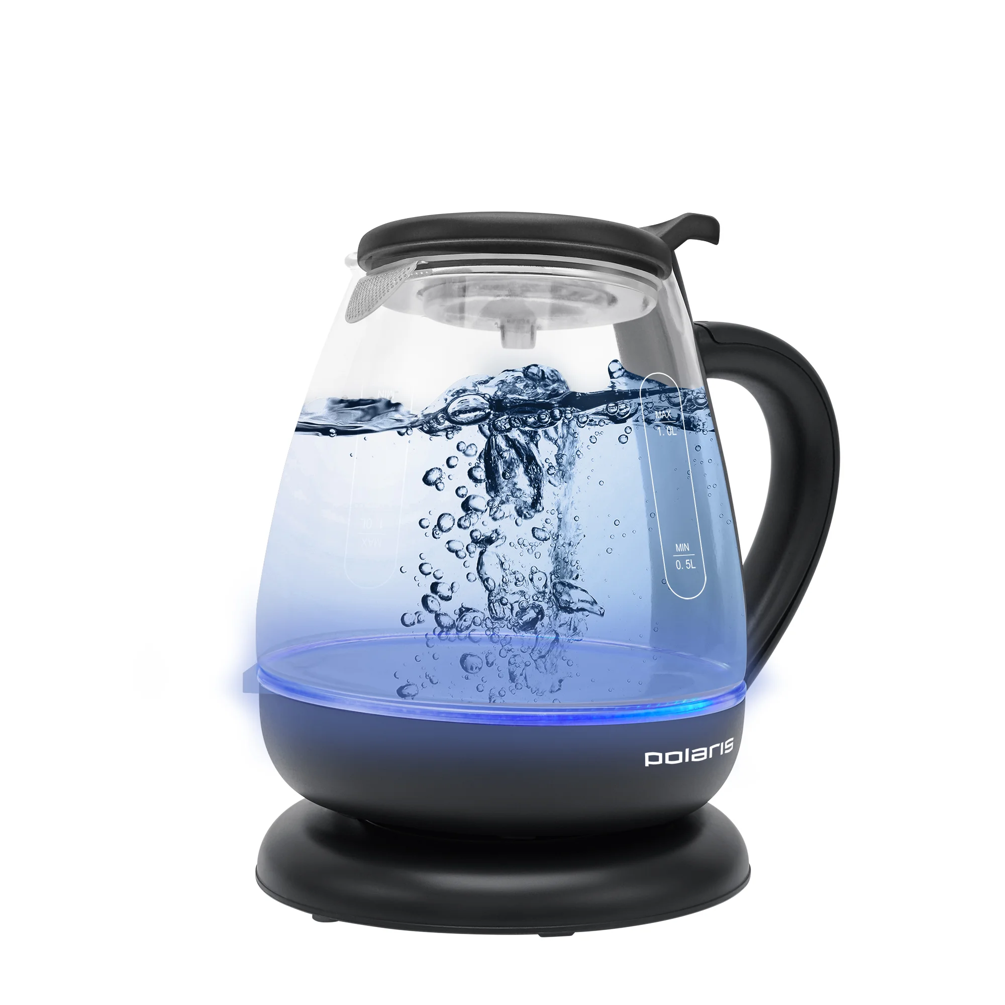 Чайник Polaris PWK 1077CGL WATER WAY PRO, черный
