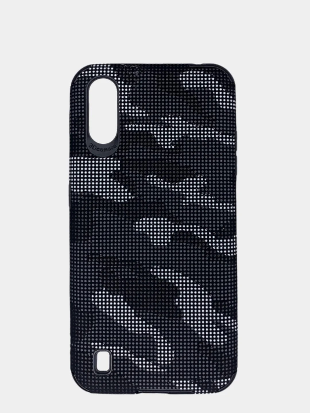 Черный чехол Samsung Galaxy A01 / M01, Самсунг Галакси А01 / М01 силиконовый камуфляж