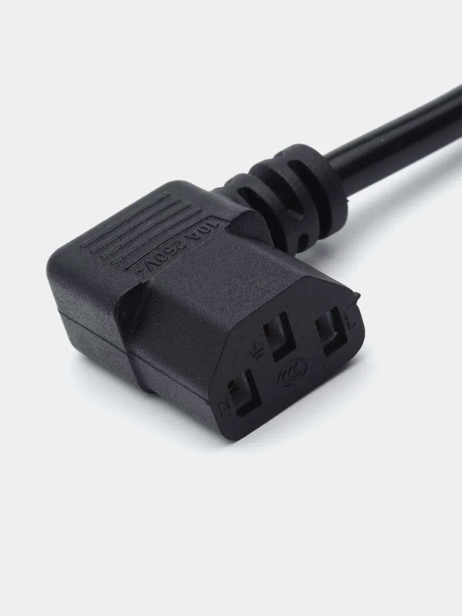 Сетевой шнур питания, кабель ATcom AT10119 CEE 7/7- IEC 320 C13 (0.75 мм) угловой, 1.8 м