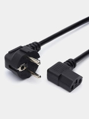 Сетевой шнур питания, кабель ATcom AT10119 CEE 7/7- IEC 320 C13 (0.75 мм) угловой, 1.8 м