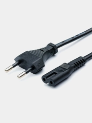 Сетевой шнур питания, кабель ATcom AT16134 CEE 7/16 - IEC 320 C7 (2-pin) 1.8 м, восьмёрка