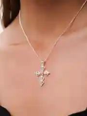 Цепочка ожерелье, цепь с подвеской в виде крестика Foib