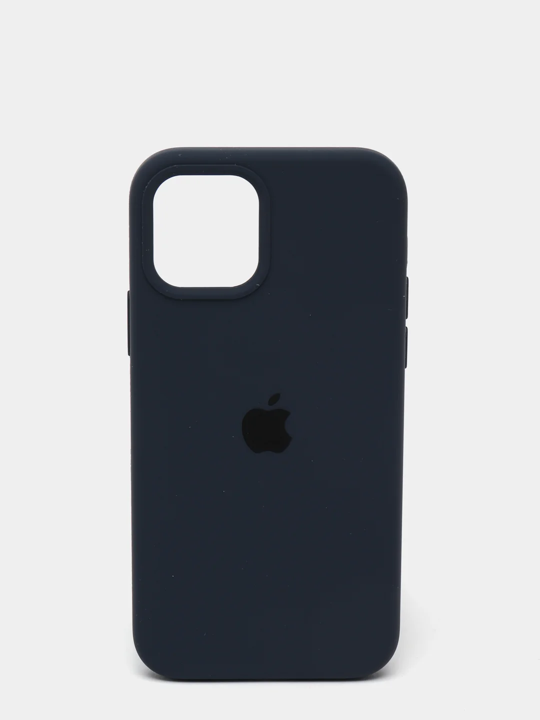 Угольный чехол Aple Silicone Case с закрытым низом для iPhone 12/12PRO