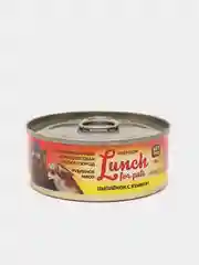 Корм для собак мелких пород Lunch for pets, цыпленок с языком,рубленое мясо, консервы 100г