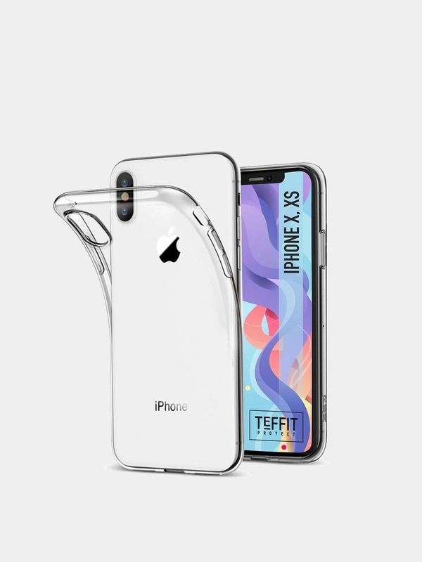 Прозрачный силиконовый чехол для iPhone X / iPhone XS