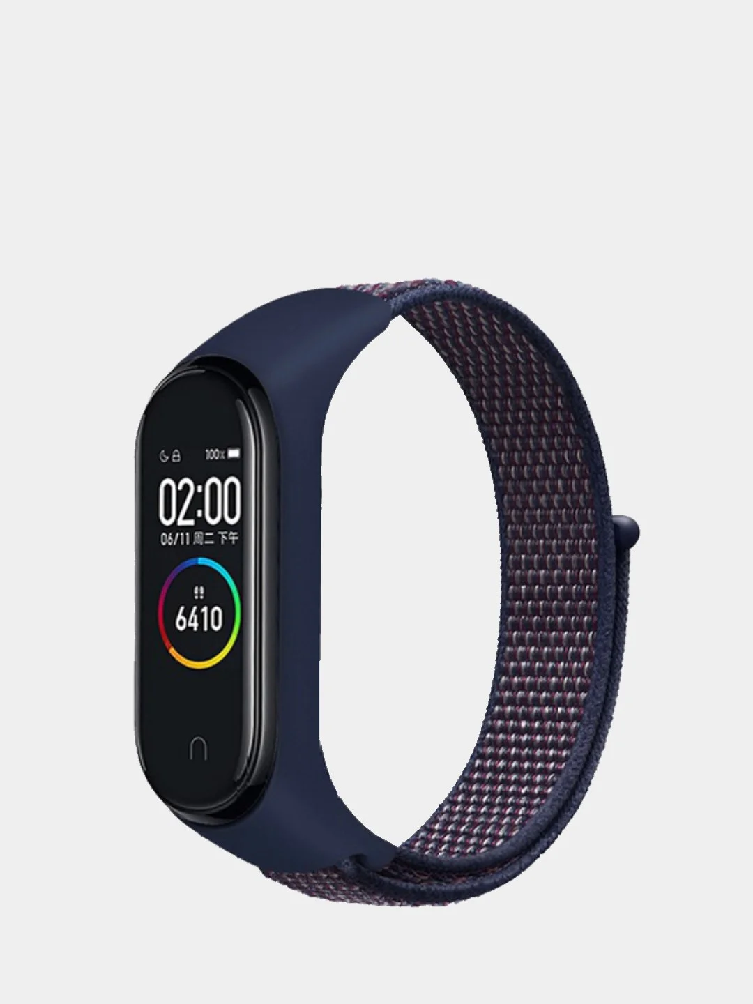 Темно-синий нейлоновые ремешки для фитнес-браслетов Xiaomi Mi Band 3, Mi Band 4, Mi Band 5