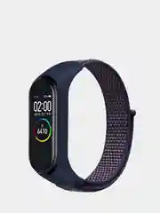 Темно-синий нейлоновые ремешки для фитнес-браслетов Xiaomi Mi Band 3, Mi Band 4, Mi Band 5