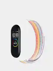 Серебряный нейлоновые ремешки для фитнес-браслетов Xiaomi Mi Band 3, Mi Band 4, Mi Band 5