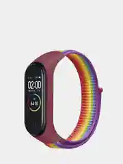 Фуксия нейлоновые ремешки для фитнес-браслетов Xiaomi Mi Band 3, Mi Band 4, Mi Band 5