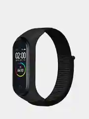 Черный нейлоновые ремешки для фитнес-браслетов Xiaomi Mi Band 3, Mi Band 4, Mi Band 5